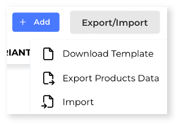 Import/Export button